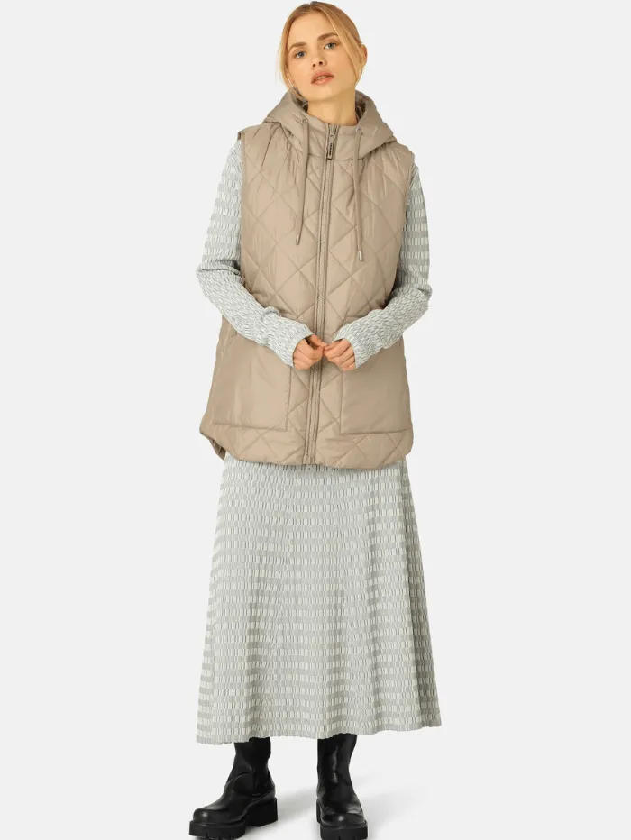 Ilse Jacobsen T Cobblestone Padded Gilet AERIAL04 163