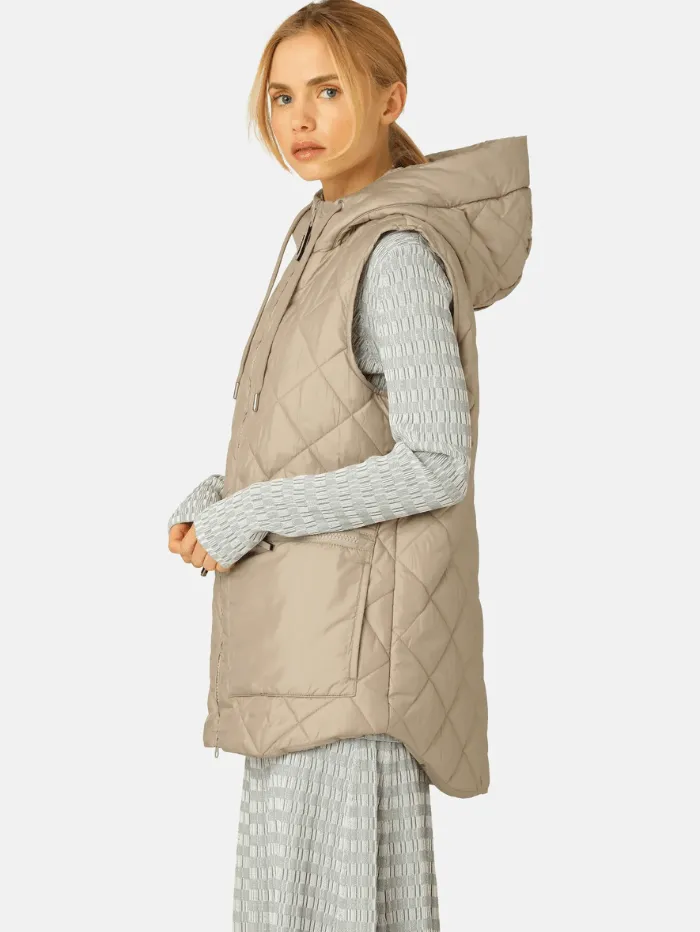 Ilse Jacobsen T Cobblestone Padded Gilet AERIAL04 163